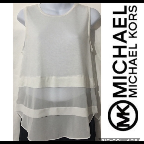 MICHAEL KORS SLEEVELESS BLOUSE - Picture 1 of 8